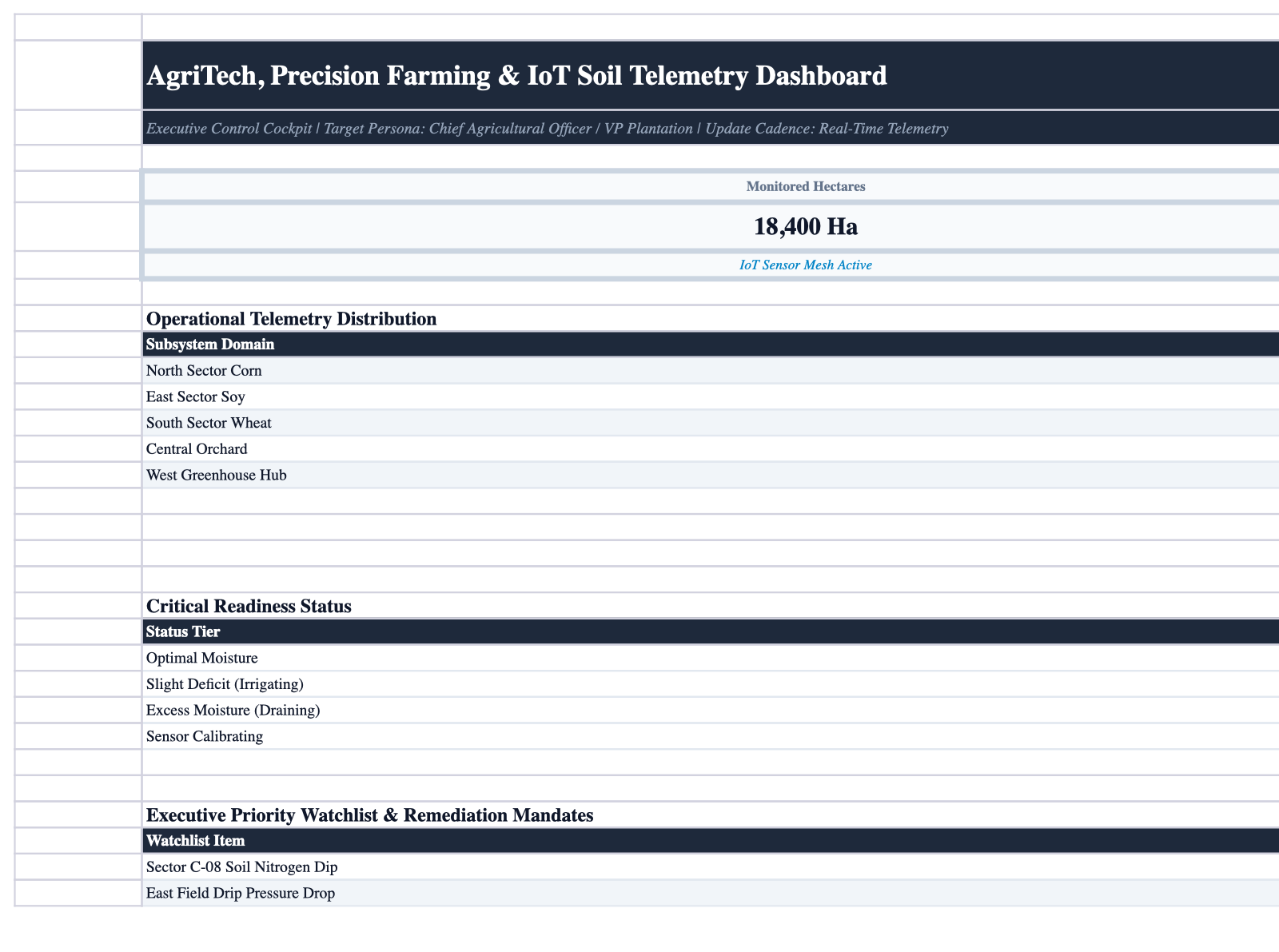 Executive Cockpit Sheet Screenshot