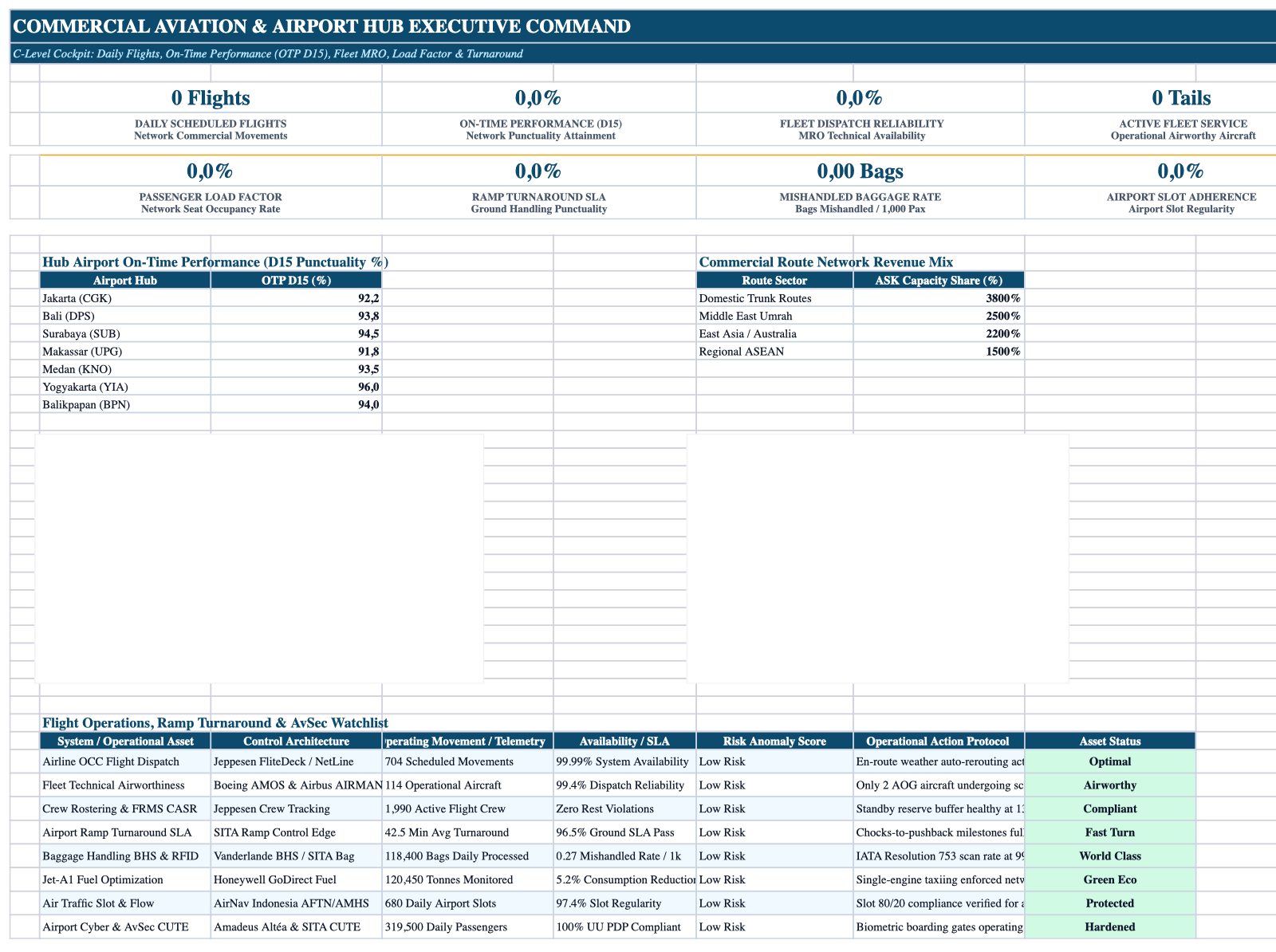 Executive Cockpit Sheet Screenshot